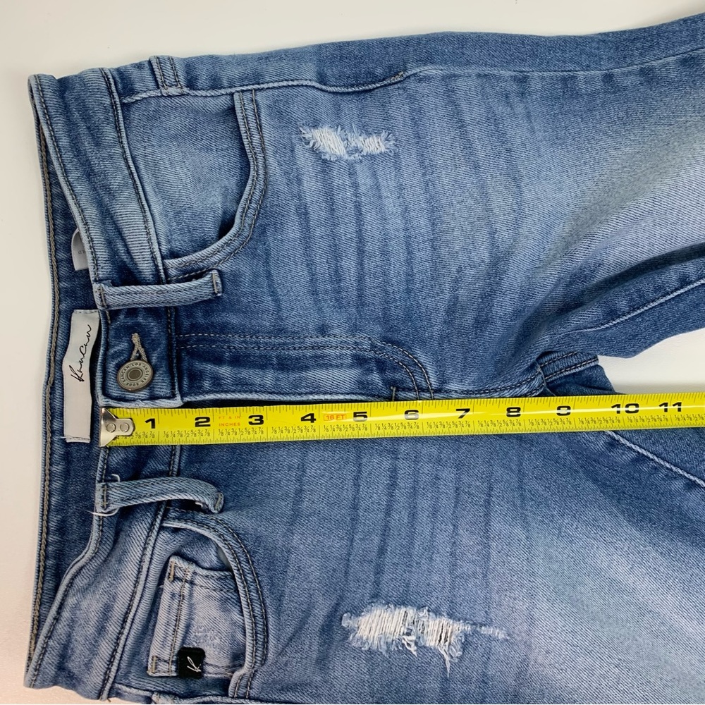 KanCan Women’s Distressed Hem High Rise Light Wash Jeans Size 0 or 23 - Picture 13 of 13